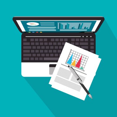 Dizüstü Infographic ve Worktime tasarım