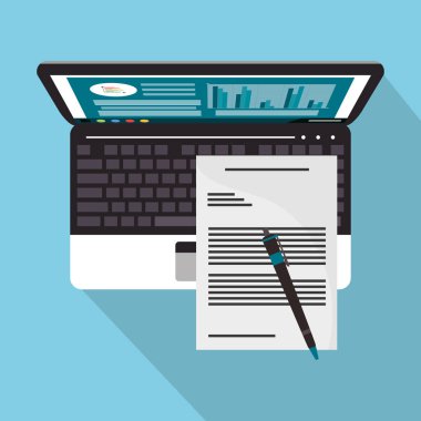 Dizüstü belge ve Worktime tasarım