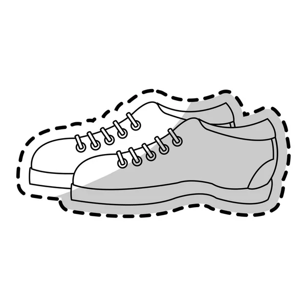 Eğitim tasarım izole koşu ayakkabıları — Stok Vektör