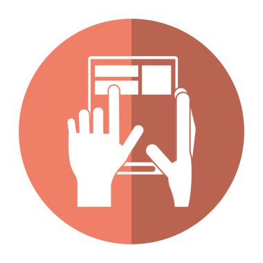 el dokunmatik tablet web sayfası düğme gölgesi