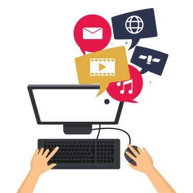 bilgisayar sosyal medya grubu simgeleri