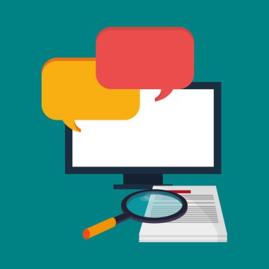 bilgisayar dijital belge arama kabarcık konuşma