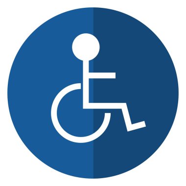 kişi tekerlekli sandalye işareti yol gölge devre dışı