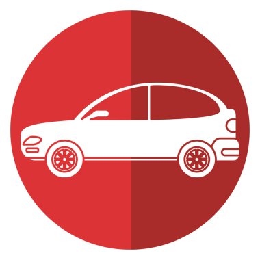 car coupe parking lot shadow