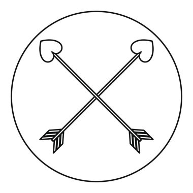 çapraz ok öğe dekorasyon çizgi seviyorum