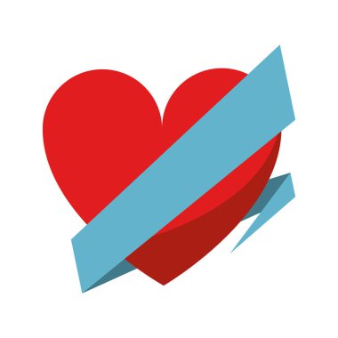 kalp şal şerit kutlama romantik aşk