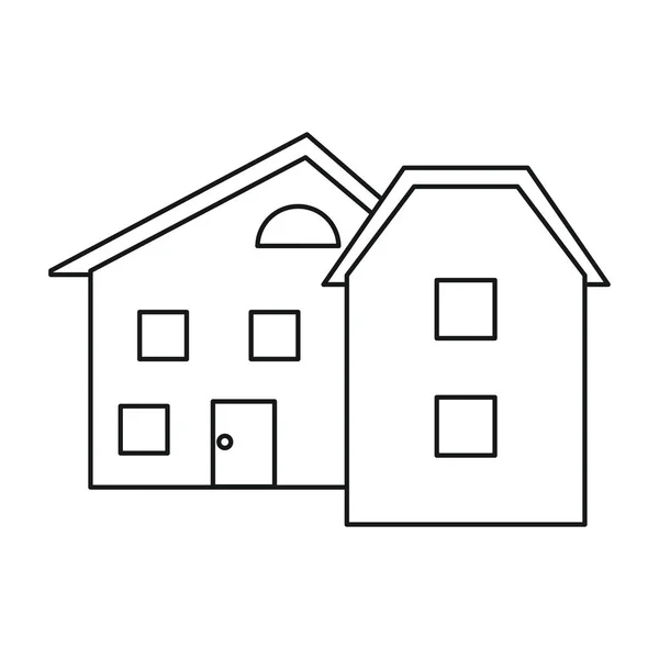 Moderní domácí styl okna osnovy — Stockový vektor
