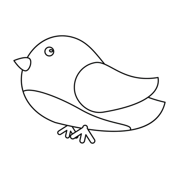 可爱的鸟的心 loveling 线 — 图库矢量图片