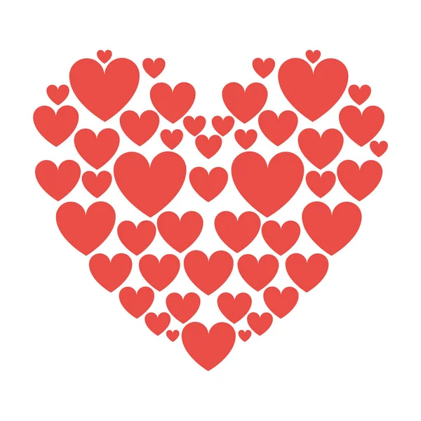 Kırmızı kalpler aşk