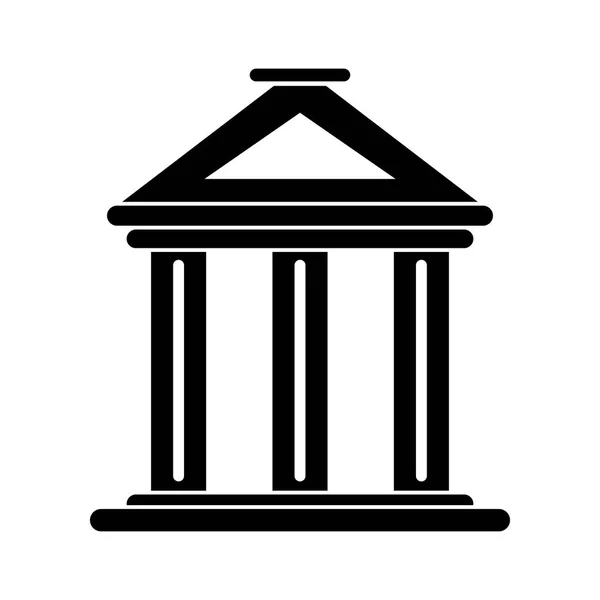 Silueta edificio oficina banco estructura — Archivo Imágenes Vectoriales