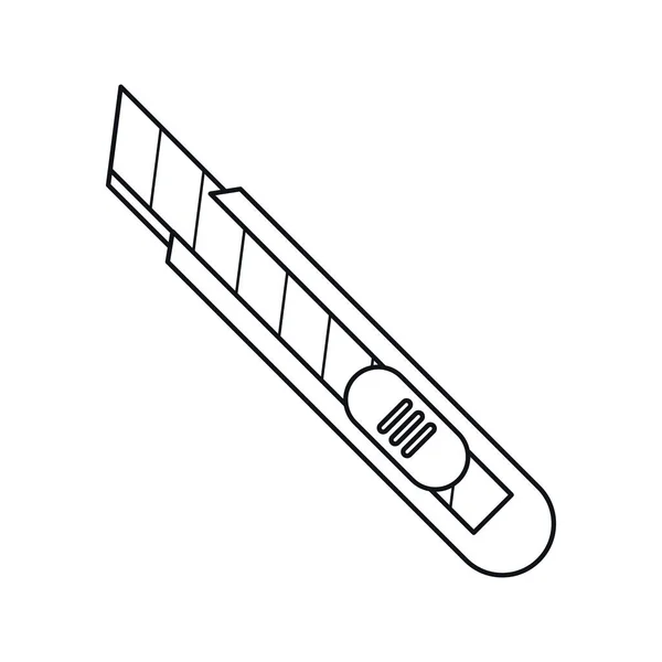 Cutter Messer Verpackungskiste Umriss — Stockvektor