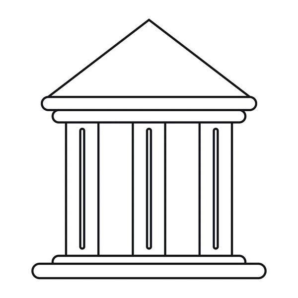 Edificio oficina banco estructura esquema — Archivo Imágenes Vectoriales