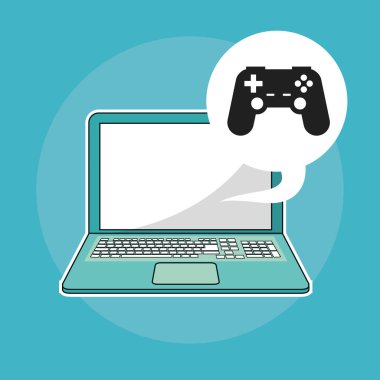 dizüstü bilgisayar kontrol konsolu sosyal medya arka plan mavi