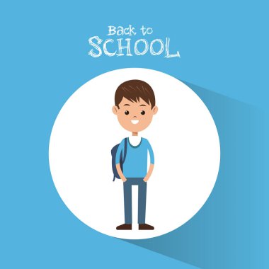 geri okul öğrenci çocuk Mavi kazak sırt çantası için