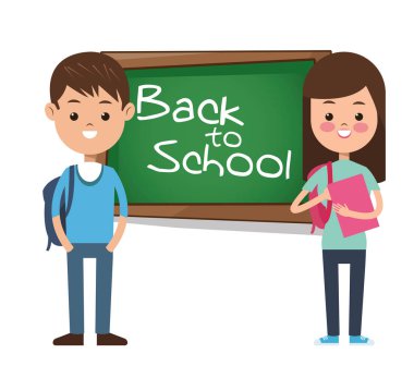 geri okul kız erkek öğrenci sırt çantası kitaplar için