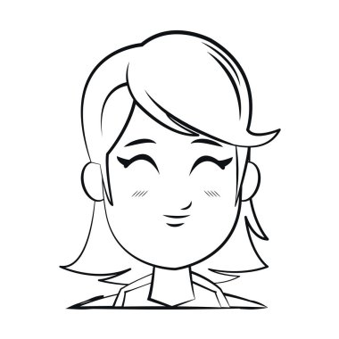 kadın portre yüz gözleri anahat kapalı