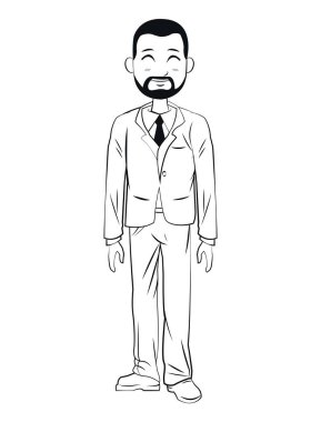 iş adamı iş stand kroki