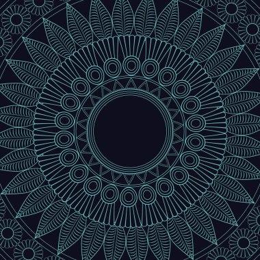 Mandala süsleme etnik şablonu