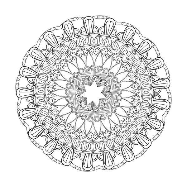 Rituels mandala contour classique — Image vectorielle