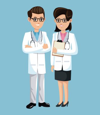 kadın ve erkek doktor tıbbi çalışanlar Kliniği