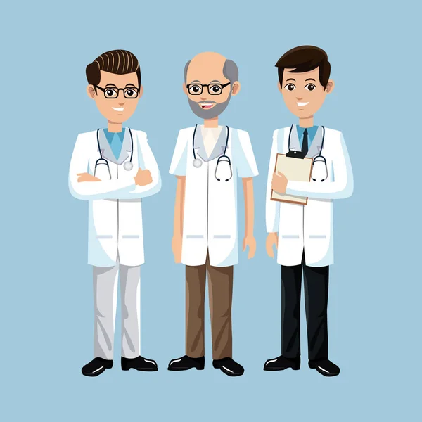 Médicos conjunto grupo médico — Vector de stock