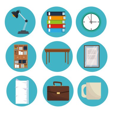 set Ofis donatım malzemeleri tasarım