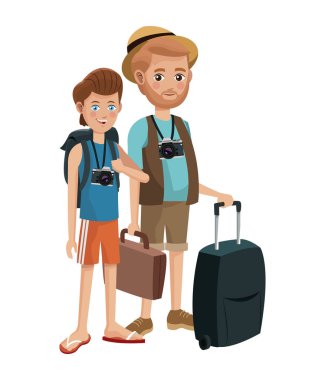 iki adam genç üst düzey turizm seyahat