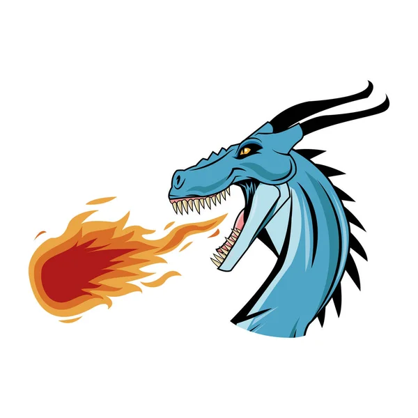 Dragon zvířat ikona — Stockový vektor