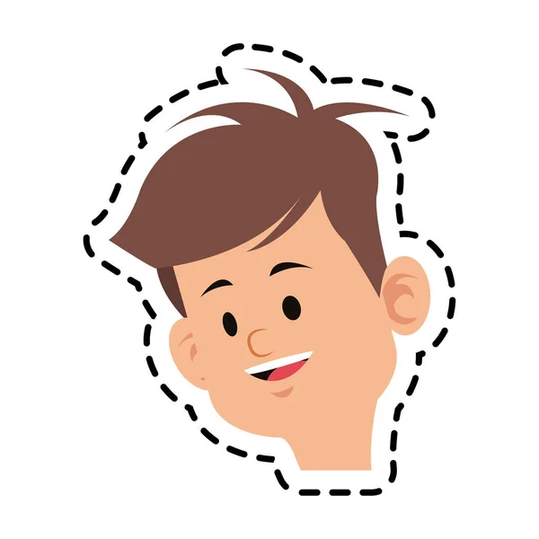 Jongen cartoon pictogram — Stockvector