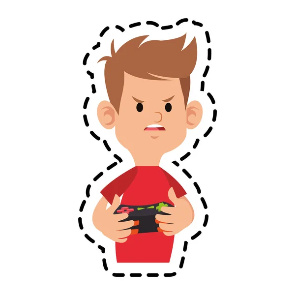 Jongen cartoon pictogram — Stockvector