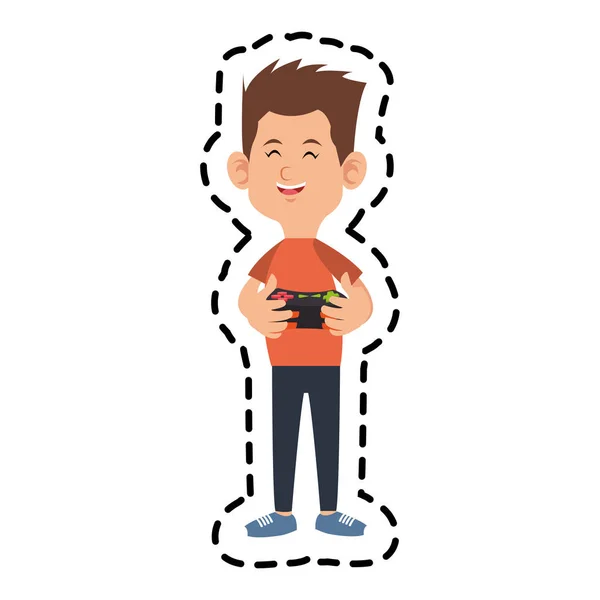 Boy cartoon icon — Stock Vector