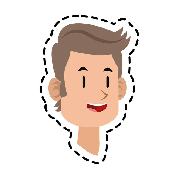 Hombre icono de dibujos animados — Vector de stock