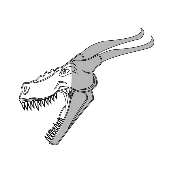 Icono de dibujos animados de dragón — Archivo Imágenes Vectoriales
