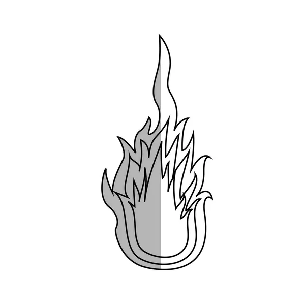 炎火のアイコン — ストックベクタ