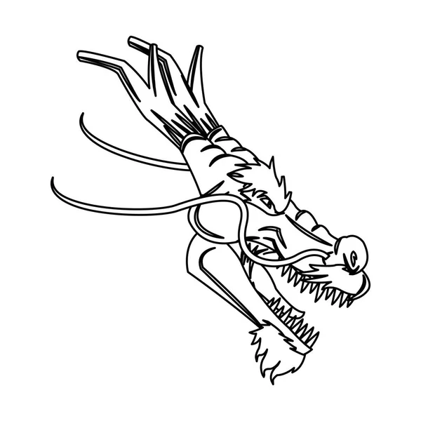 Dragon Cartoon Ikone — Stockvektor