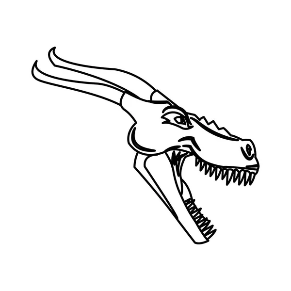Draak cartoon pictogram — Stockvector