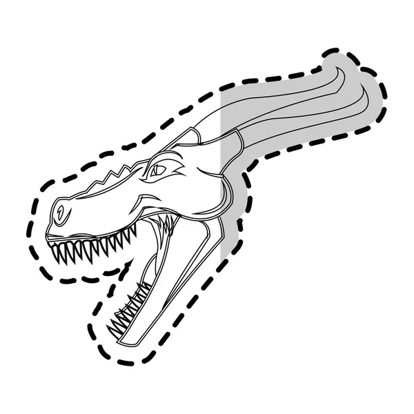 Draak cartoon pictogram — Stockvector