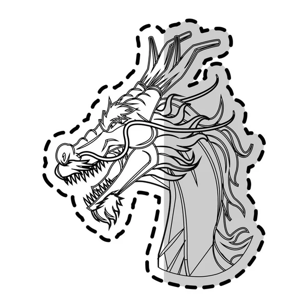 Dragon icône de dessin animé — Image vectorielle