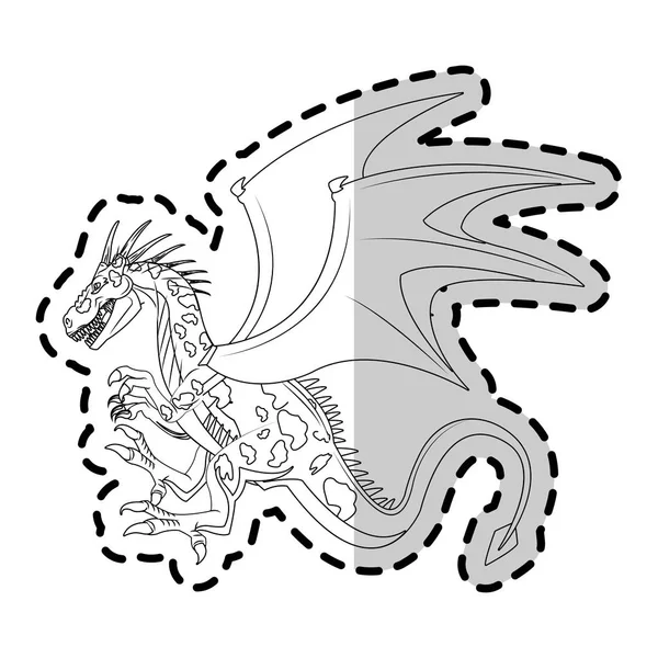 Dragon Cartoon Ikone — Stockvektor