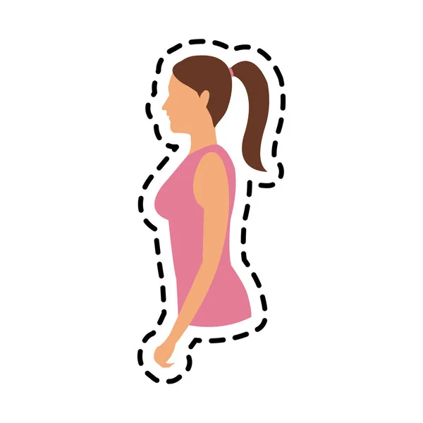 Woman cartoon icon — Stock Vector