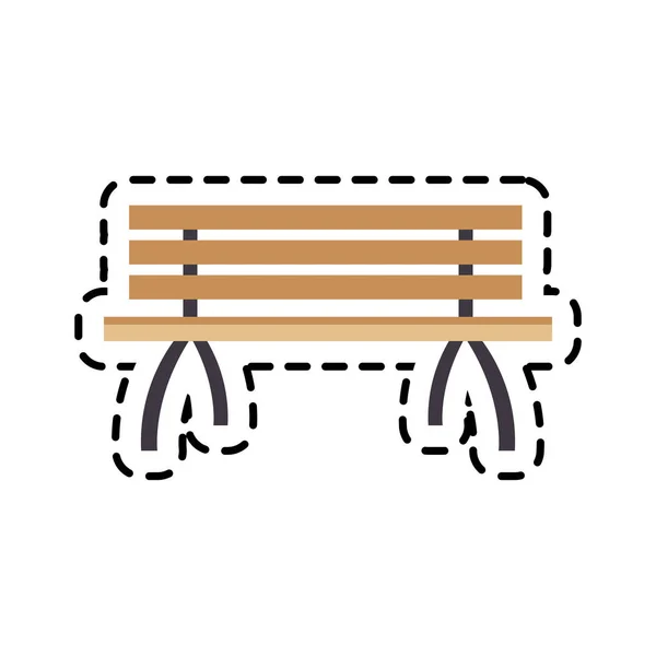 Ikona ławce w parku — Wektor stockowy