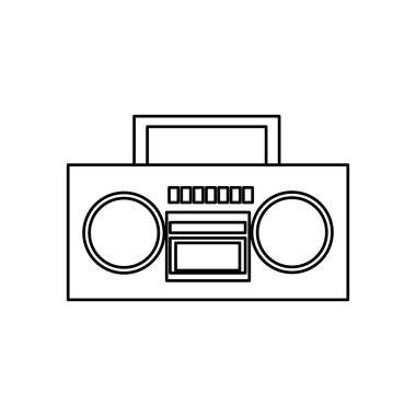 Boombox stereo simgesi