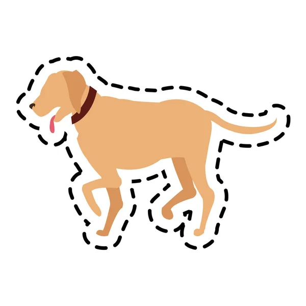 Ícone dos desenhos animados cão — Vetor de Stock