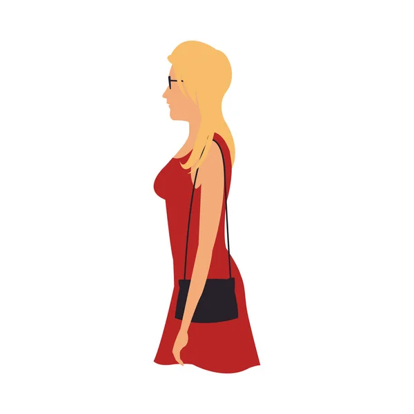 Mujer icono de dibujos animados — Vector de stock