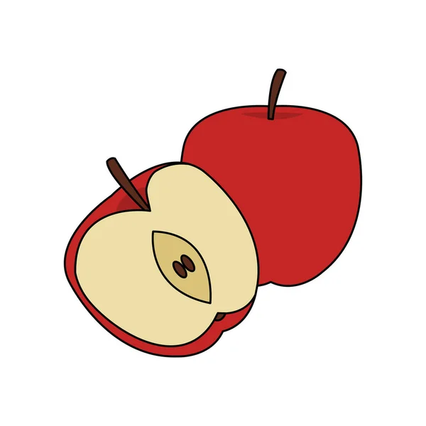 Apfelfrucht-Ikone — Stockvektor