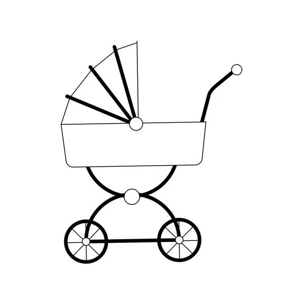 Icono de carro de bebé — Archivo Imágenes Vectoriales
