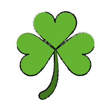 çizgi film yonca Aziz patrick günü süs yapraklar