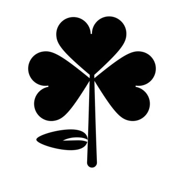 siluet yonca Aziz patrick günü süs yapraklar