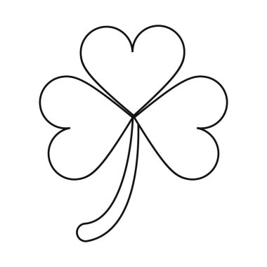 Aziz patrick günü süsleme anahat yonca yapraklar