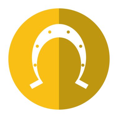 St patrick günü at nalı şanslı sembolü gölge